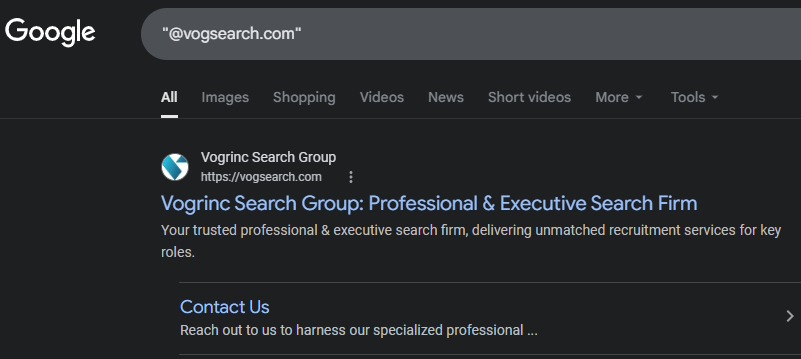 Use Google to search the email domain name of the company (in quotes to designate exact phrase).